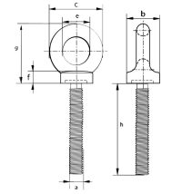 Long Shank Collared Eyebolts